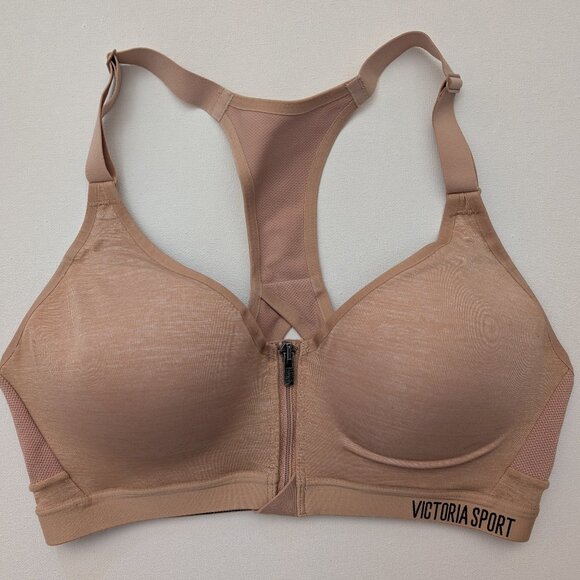 Victoria's Secret Incredible Front Closure High Impact Sports Bra Tan/Beige 34C - Picture 2 of 8